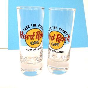 Vintage Shooter Shot Glasses Hard Rock Cafe New Orleans Set of 2 New w/ Box